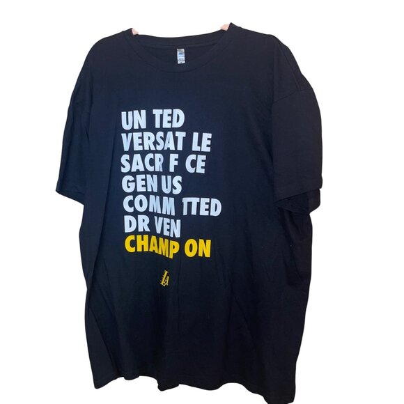 Los Angeles Lakers Other - Los Angeles Lakers 2018 Opening Night Mens Cotton Printed T-Shirt Size XL Black